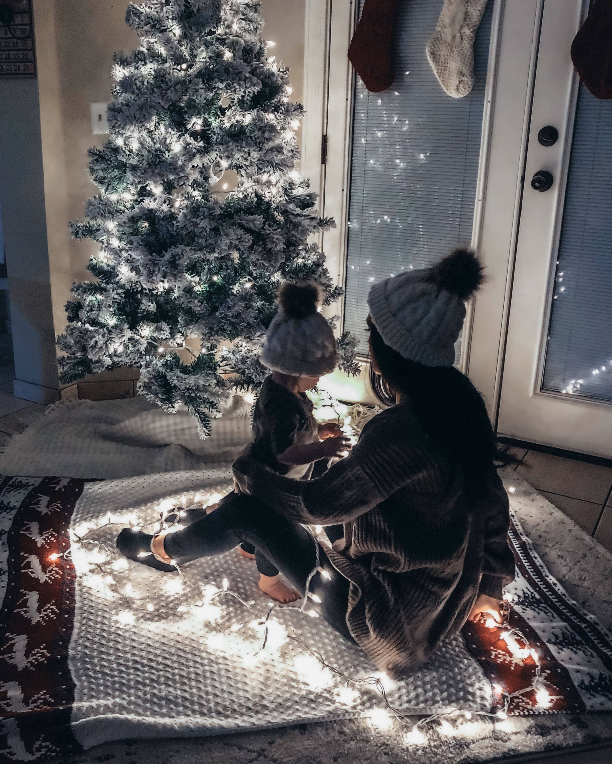 Şık Noel Ağacı Estetiği Duvar Kağıdı