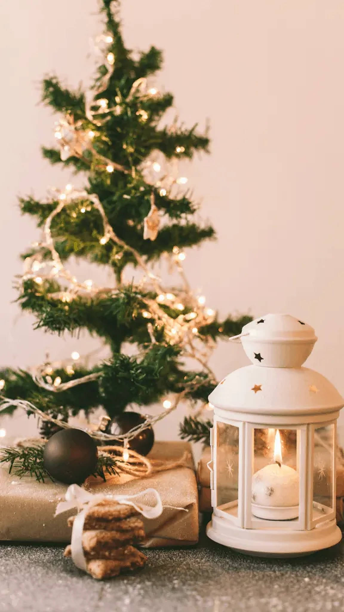 Şık Noel Feneri Duvar Kağıdı