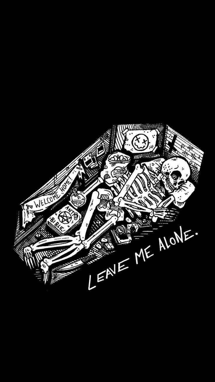 Skeleton Emo Estetiği Duvar Kağıdı