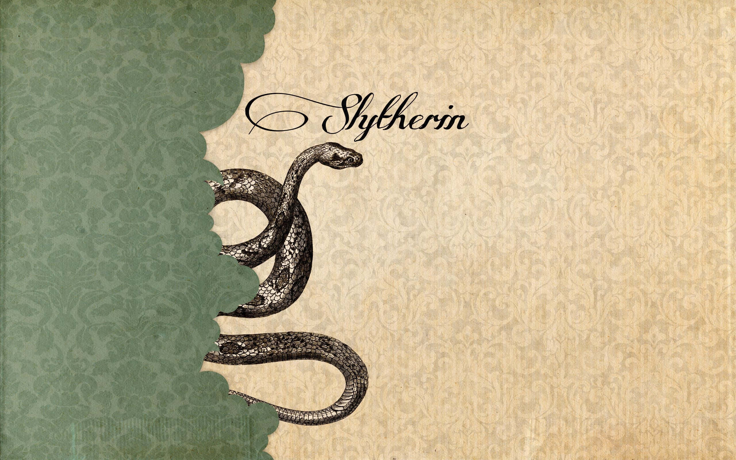 Slytherin Estetiğinin Gizemli Cazibesini Keşfedin 🐍 Duvar Kağıdı
