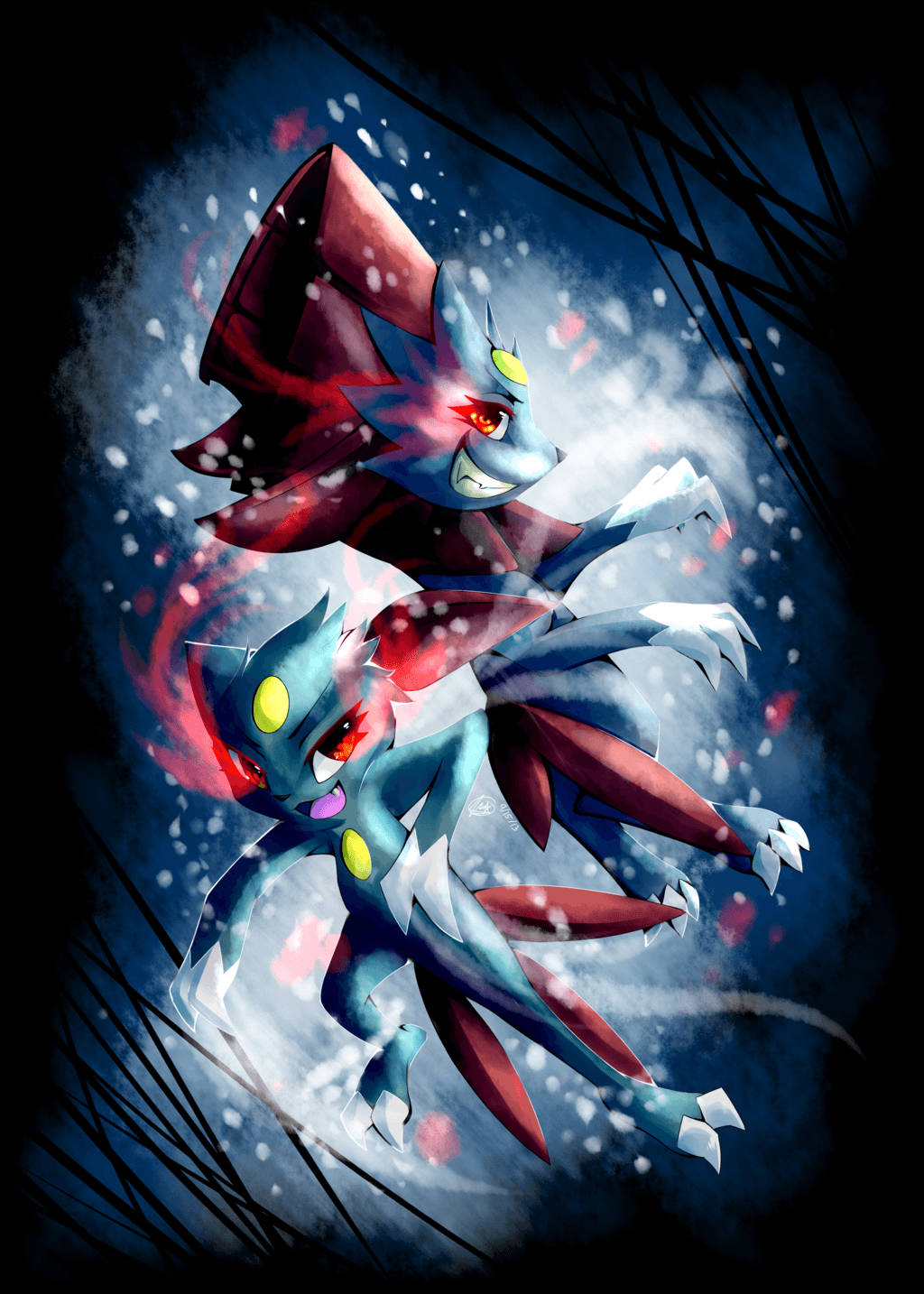 Sneasel ve Weavile Duvar Kağıdı