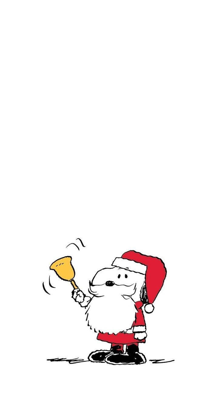 Snoopy Noel Baba Kostümü Duvar Kağıdı