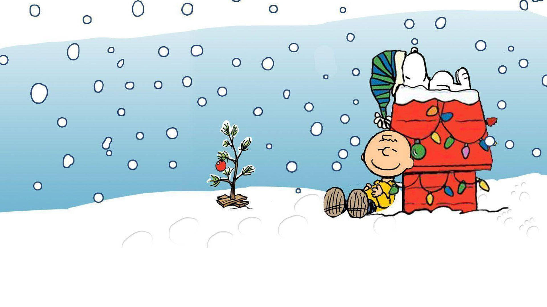 Snoopy Noel Charlie Kar Duvar Kağıdı