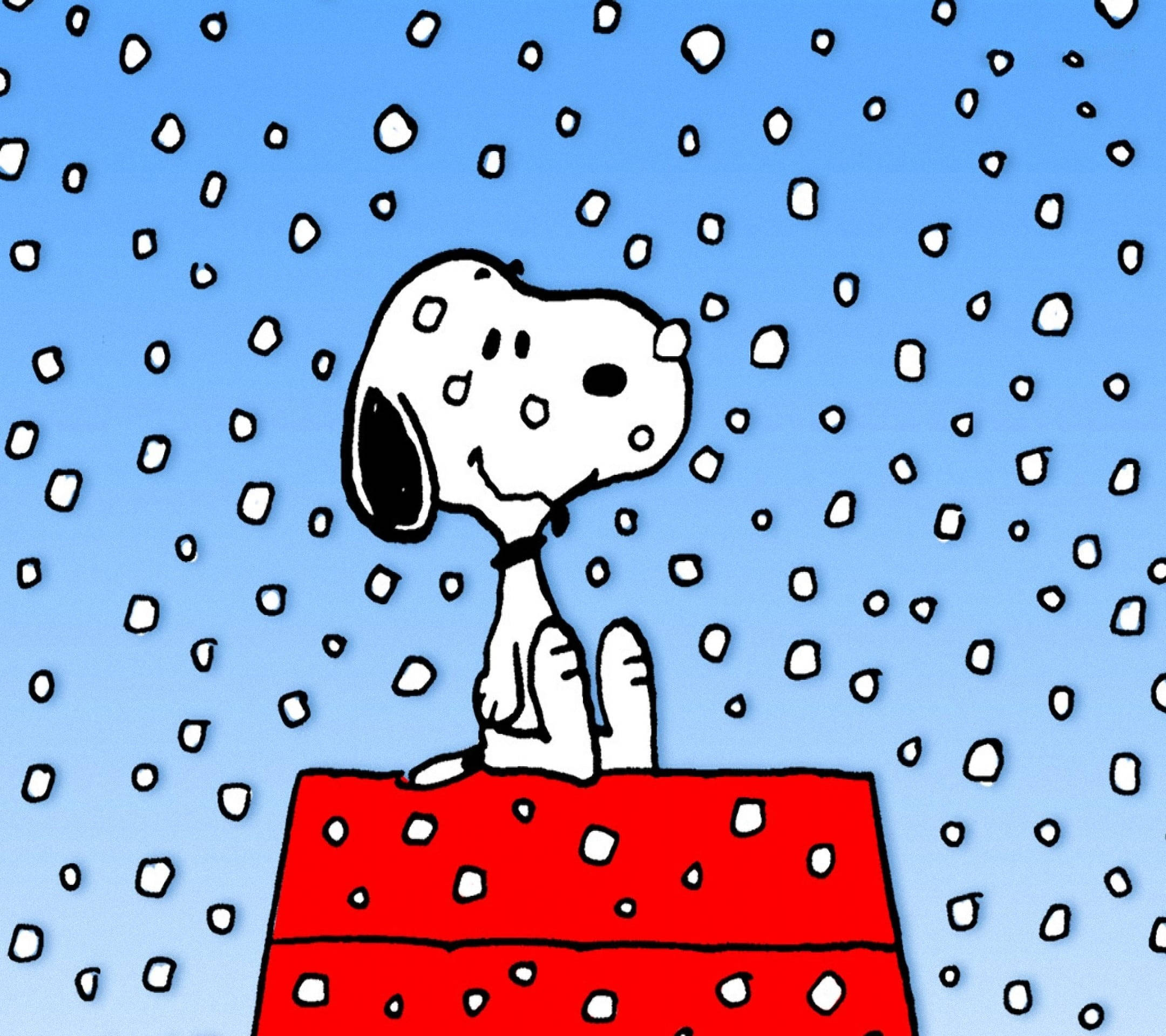 Snoopy Noel Kar Evi Duvar Kağıdı