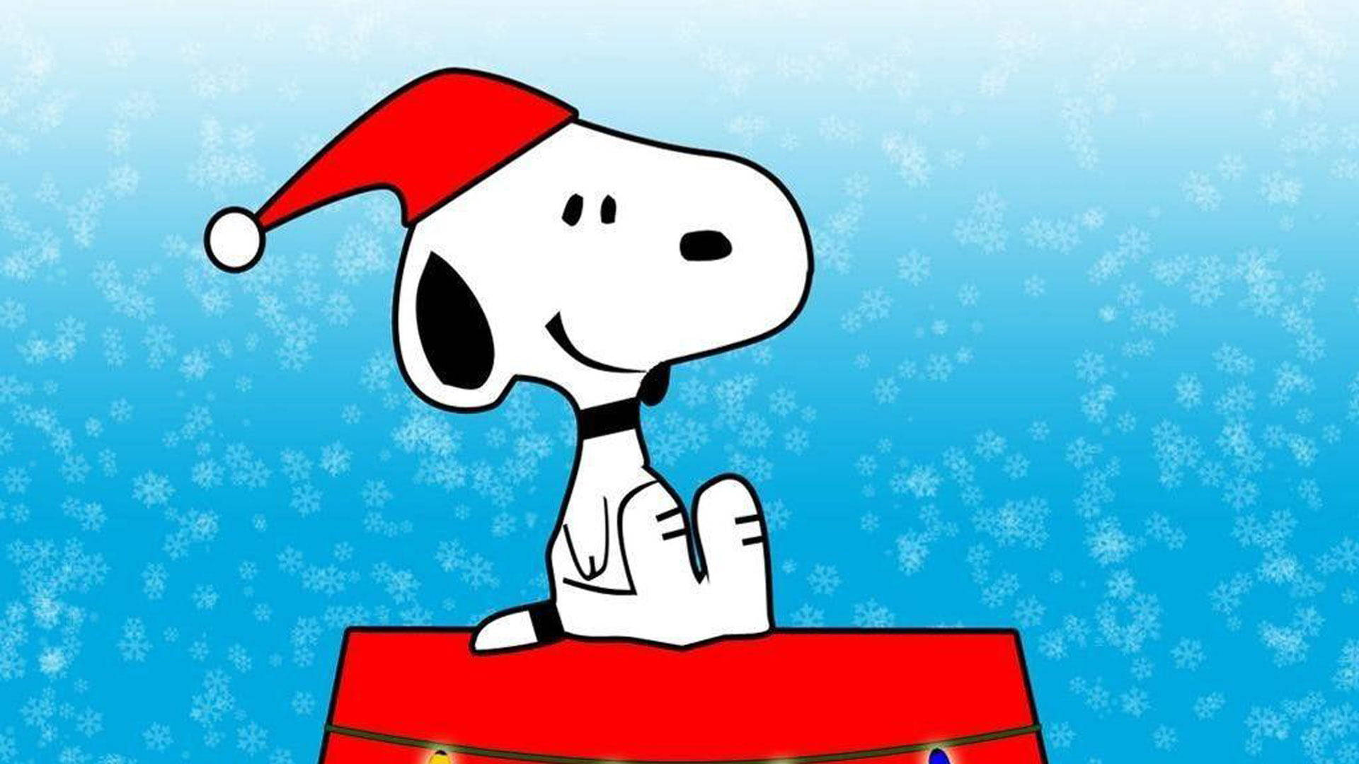 Snoopy Noel Şapkası Duvar Kağıdı