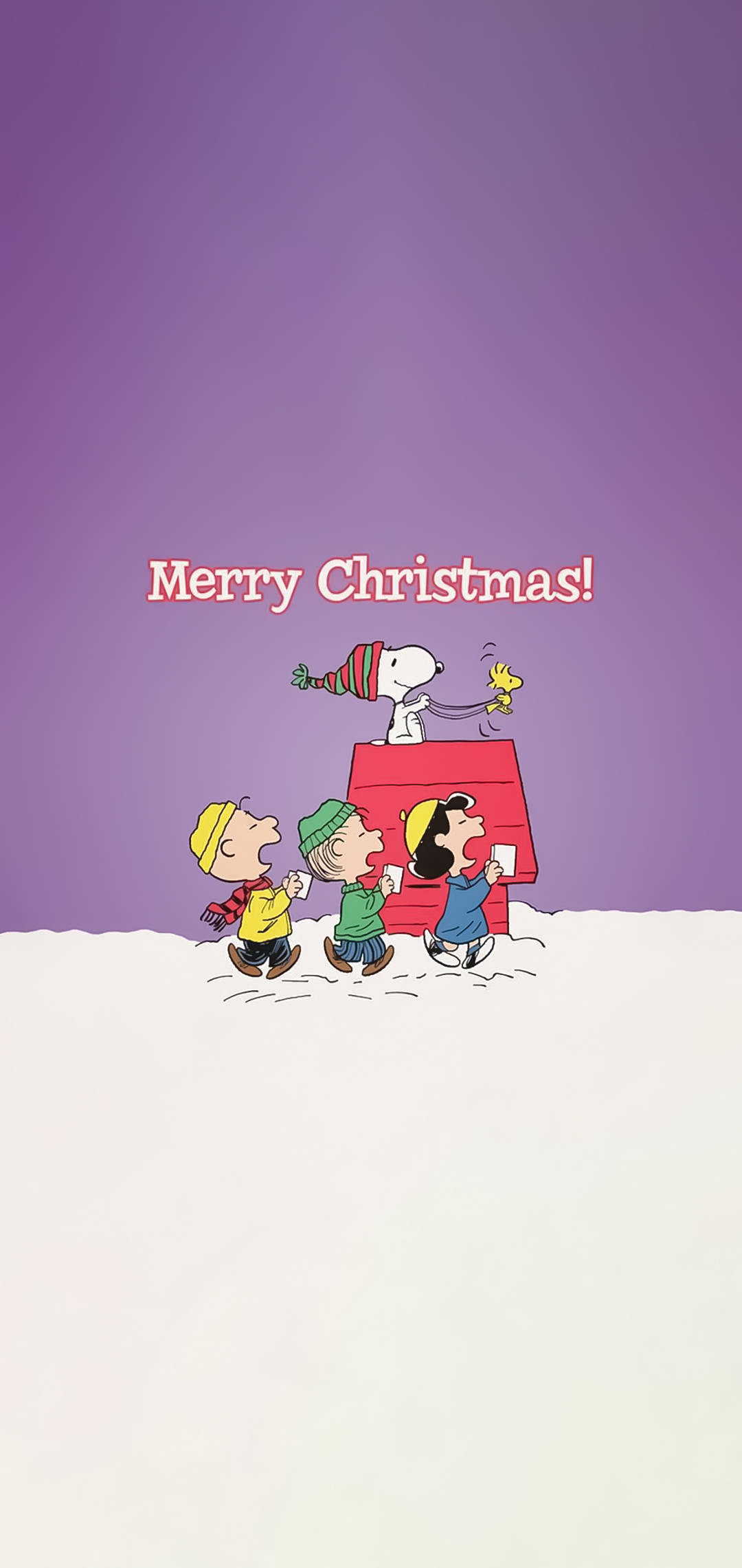 Snoopy Yürüyor Noel iPhone Duvar Kağıdı