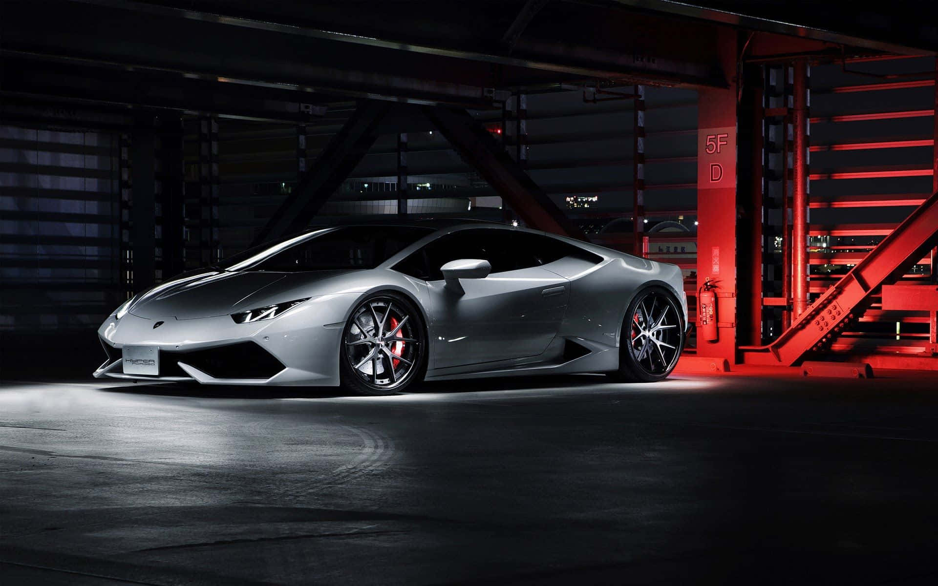 Soğuk Gümüş 2015 Lamborghini Huracan Araba Duvar Kağıdı