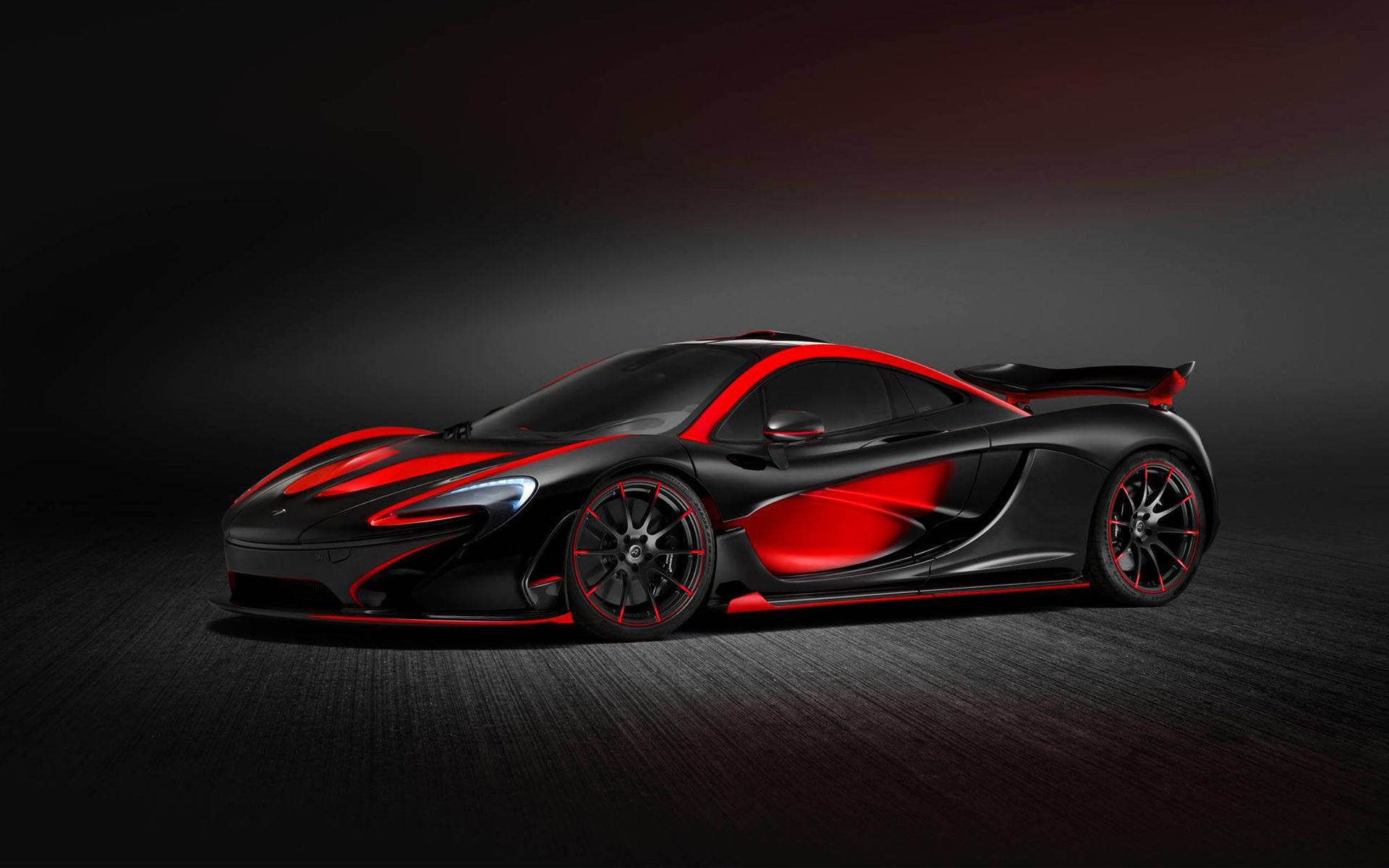Soğuk Kırmızı Siyah Gri McLaren P1 Araba Duvar Kağıdı