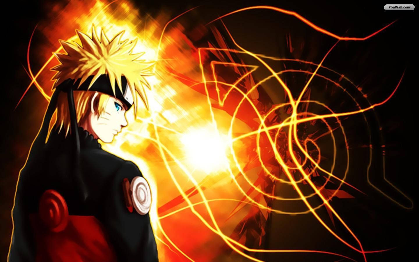 Soğuk Naruto Altın Estetik Sanat — Havalı naruto GIF Duvar Kağıdı