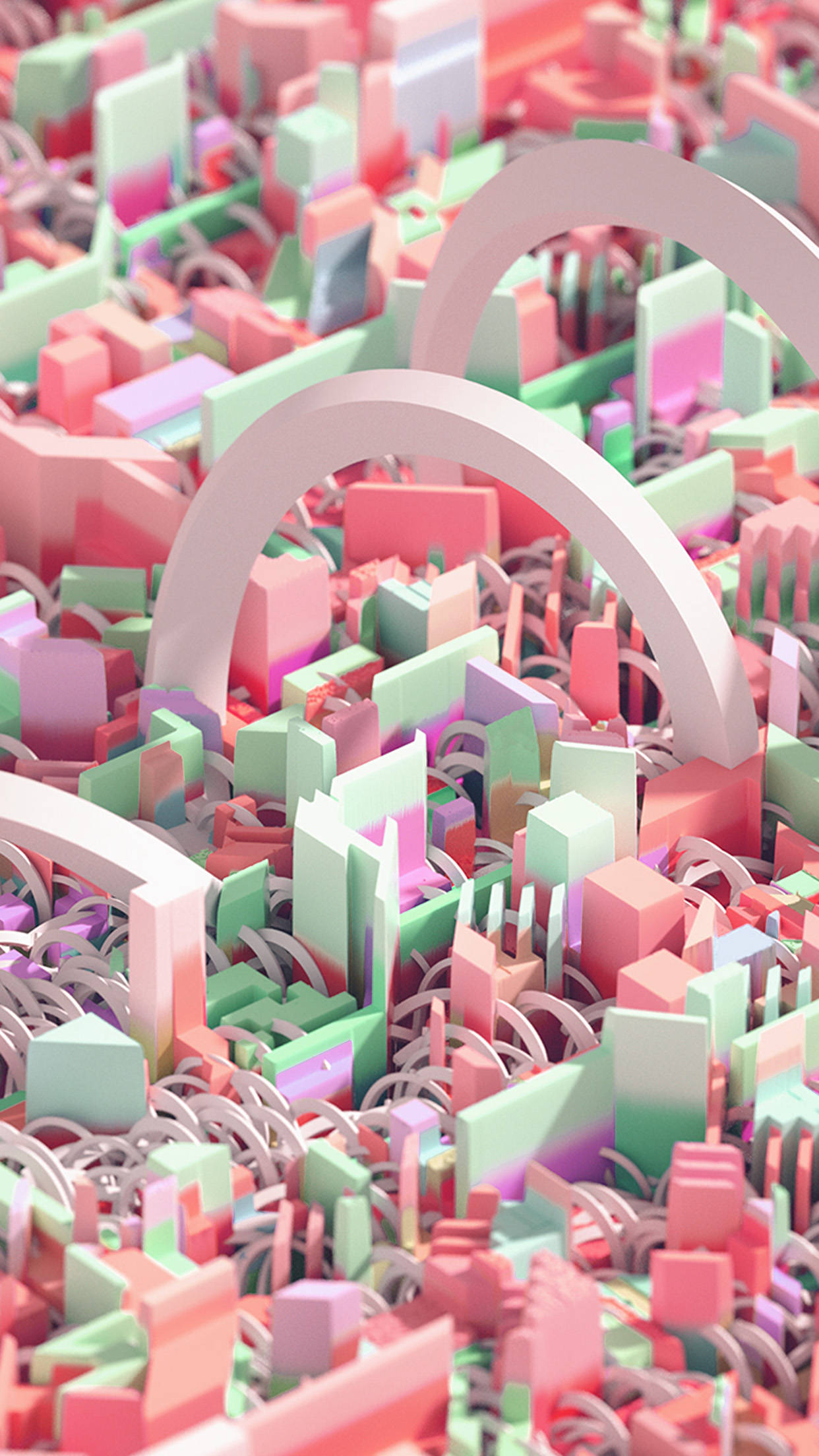 Soğuk Pembe 3D iPhone Render Duvar Kağıdı