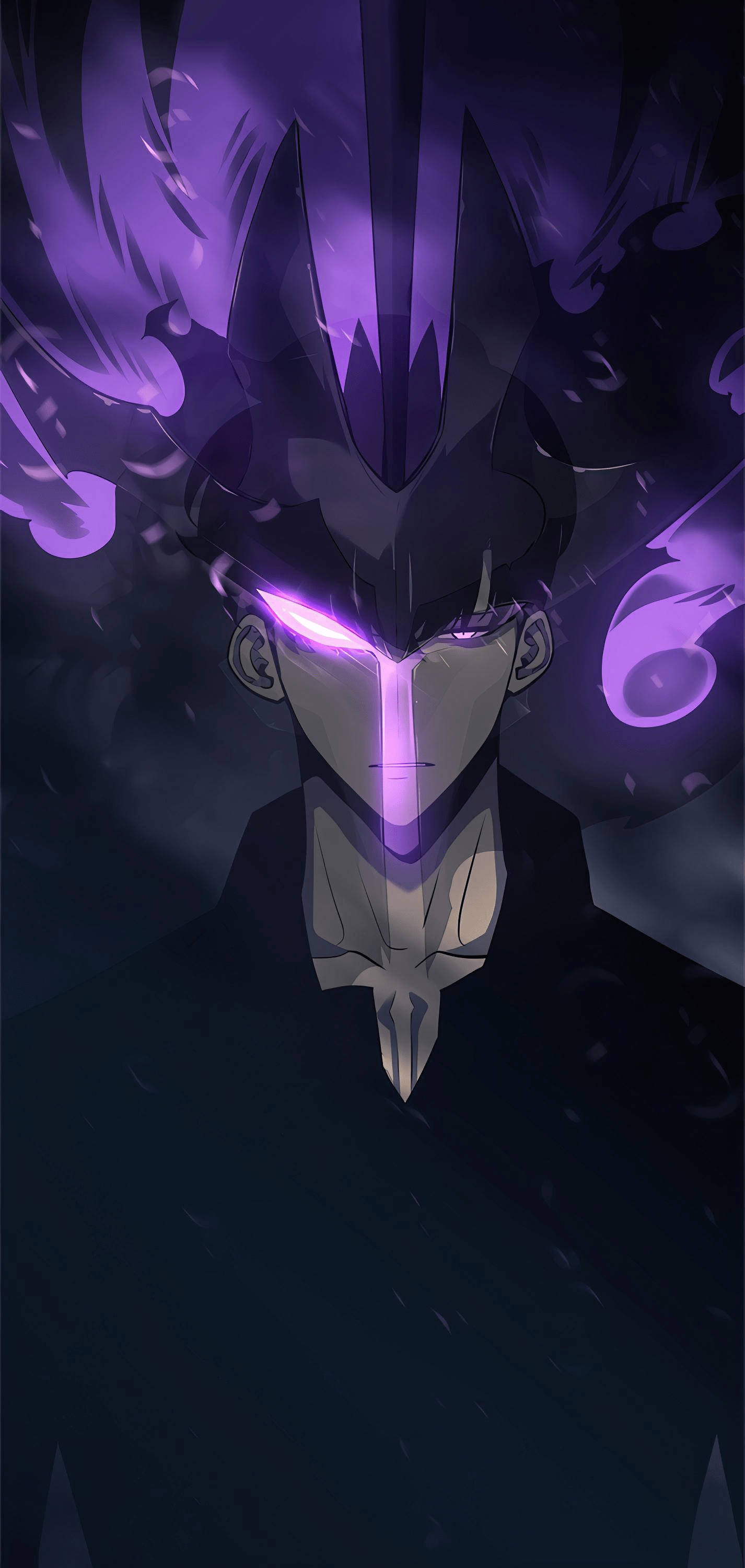 Solo Leveling Jin-Woo Mor Güç Duvar Kağıdı