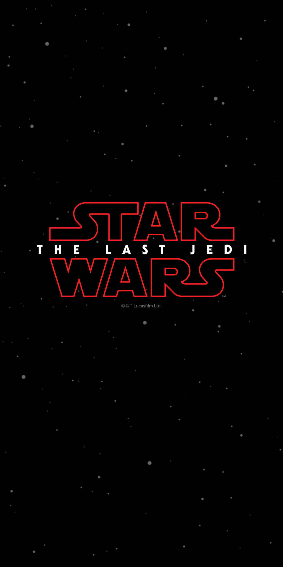 Star Wars Son Jedi başlığı, siyah yıldızlı arka planda kırmızı yazı rengiyle