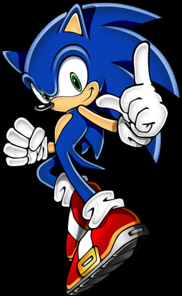 Sonic Başparmak Hareketi Pozu Duvar Kağıdı