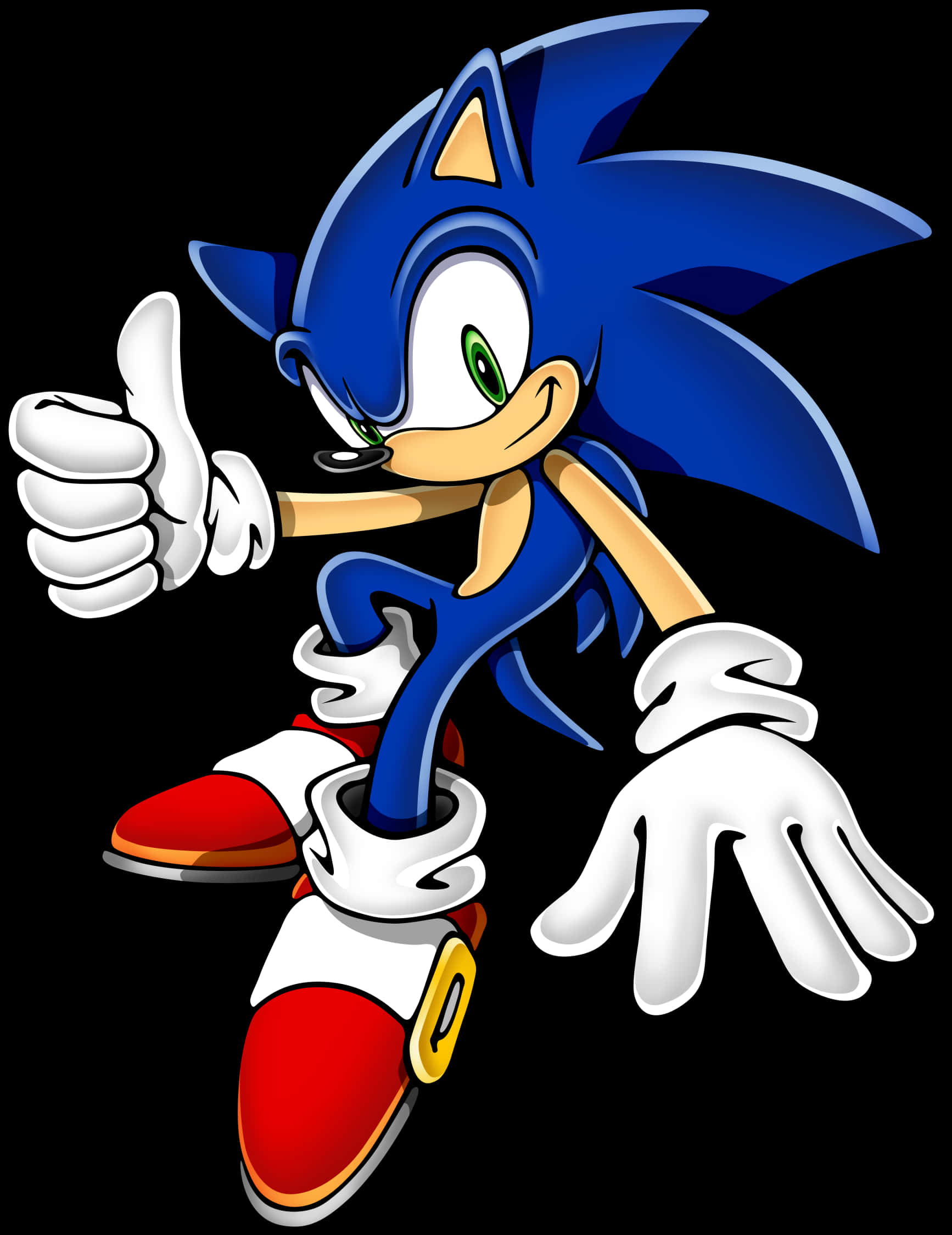 Sonic Başparmak Yukarı Pozu Duvar Kağıdı