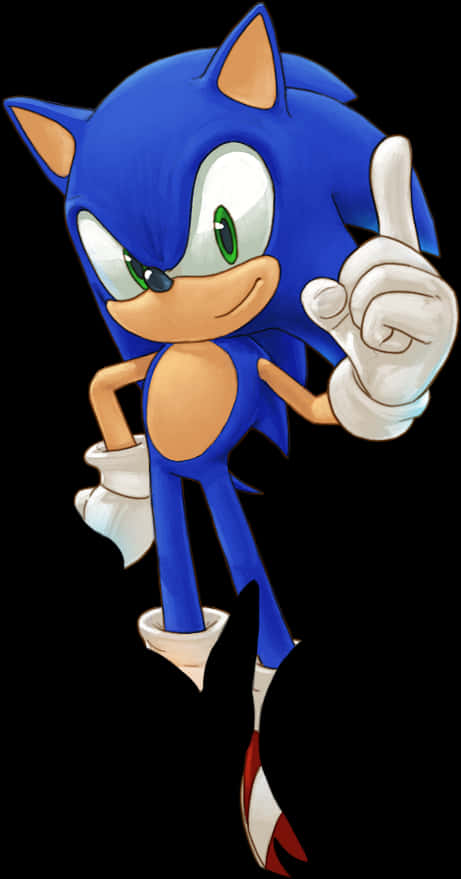 Sonic the Hedgehog İşaret Ediyor Duvar Kağıdı
