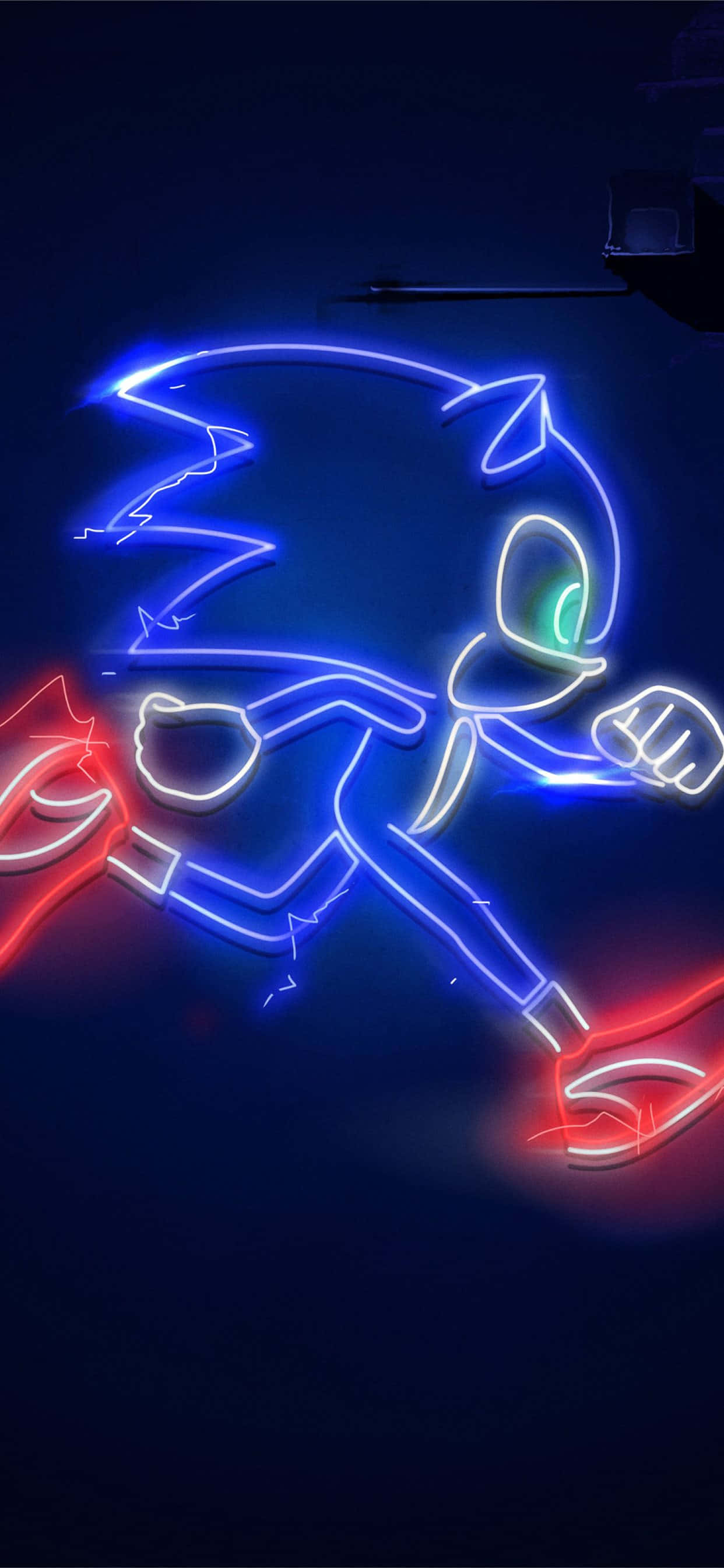 sonic the hedgehog neon çizimi Duvar Kağıdı