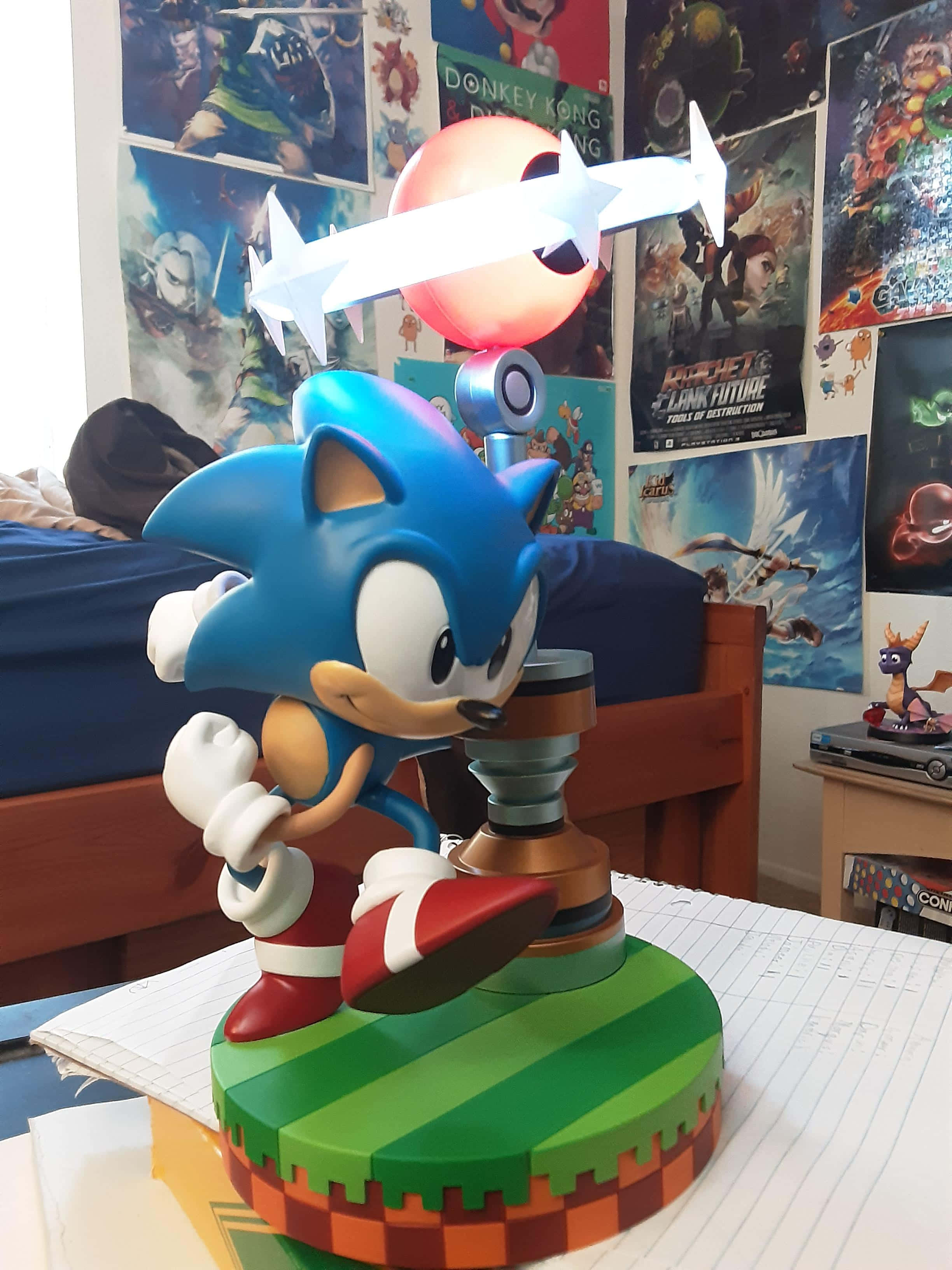 Sonic The Hedgehog hızını sergiliyor Duvar Kağıdı