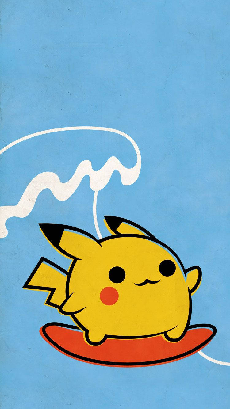 Sörf Zamanı! Pikachu on numara yapıyor! Duvar Kağıdı