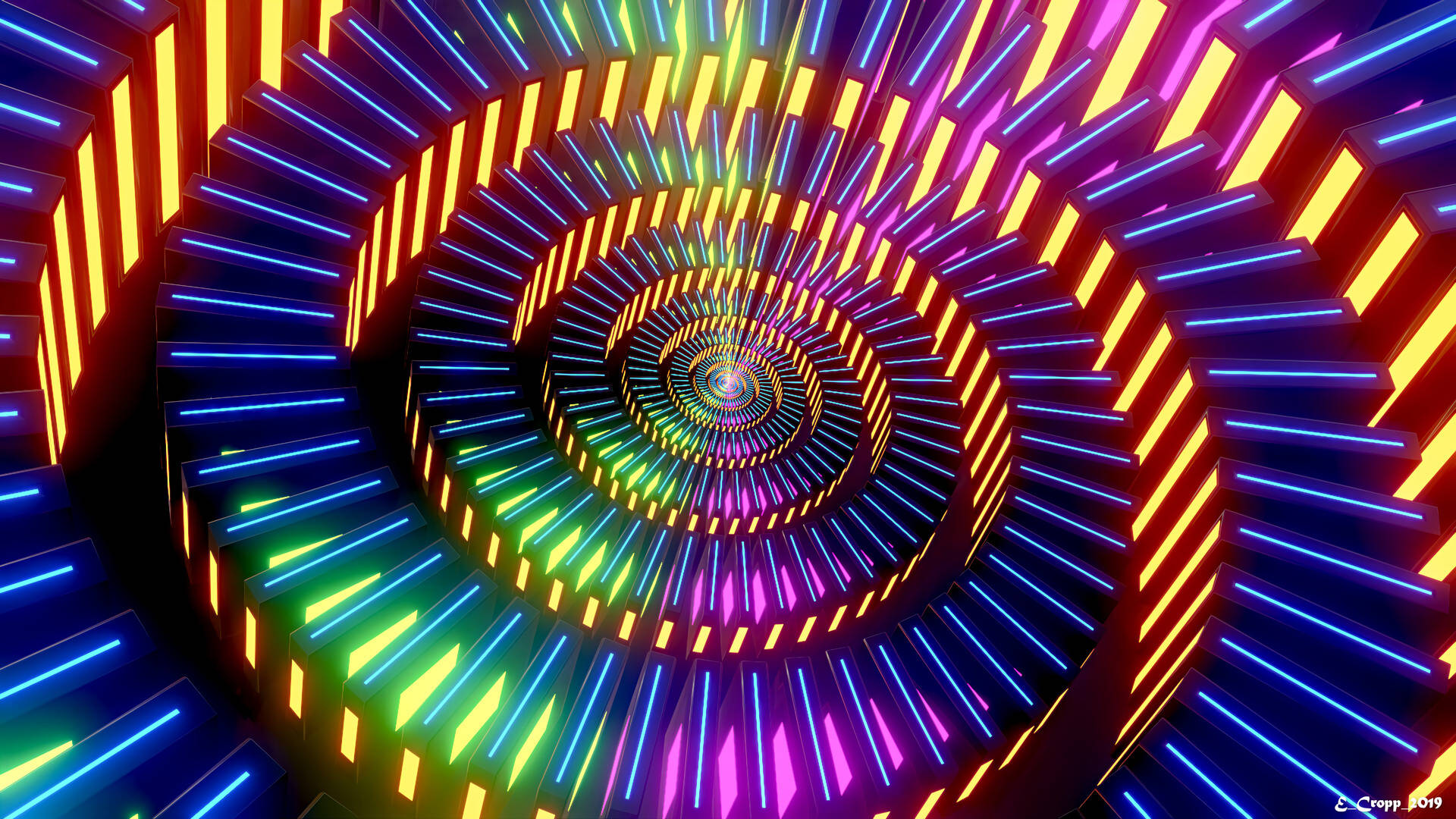 Soyut Işıldayan Spiral Sanatı duvar kağıdı