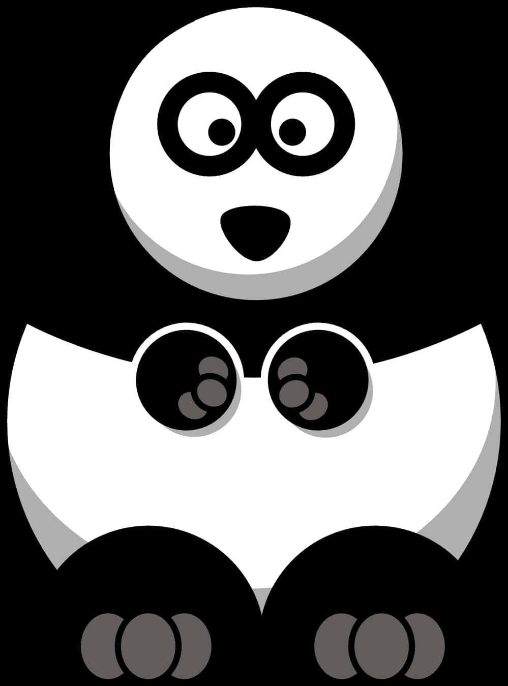 Soyut Panda Grafiği Duvar Kağıdı