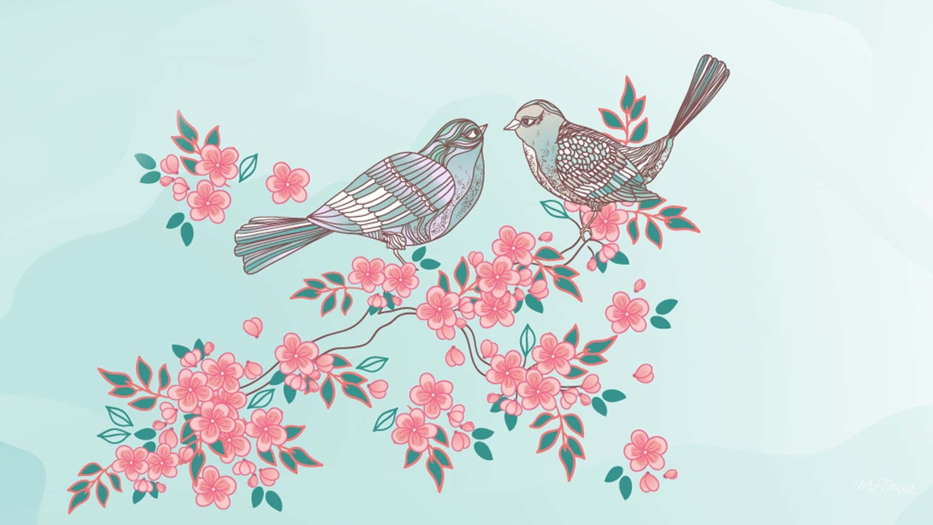 Soyut pastel sanat eseri, karmaşık desenler ve kıvrımlarla Duvar Kağıdı
