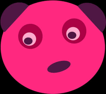 Soyut Pembe Panda Yüzü Duvar Kağıdı