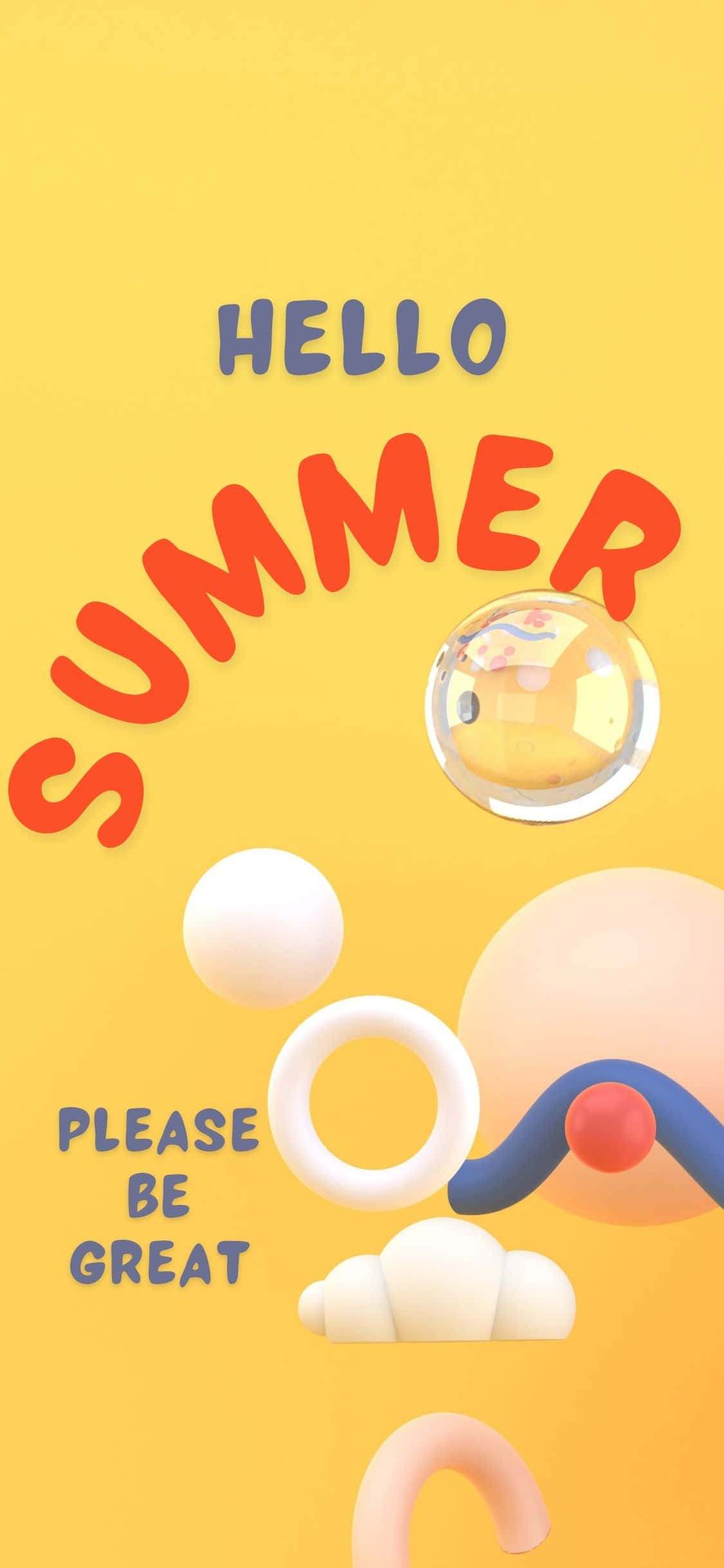 Soyut Şekiller iPhone X Yaz Arka Planı Duvar Kağıdı