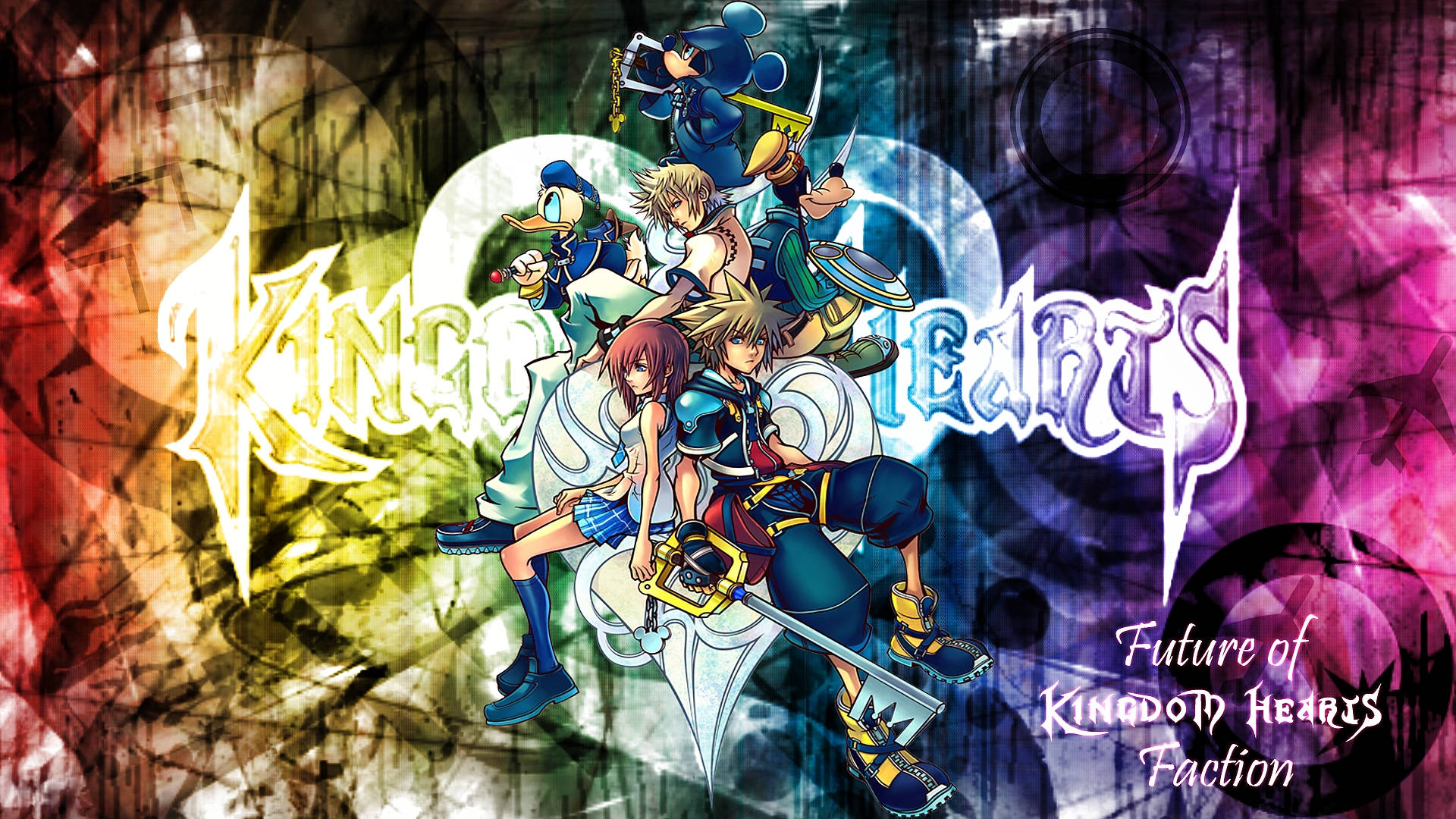 Soyut Tasarımda Kingdom Heart Logosu Duvar Kağıdı