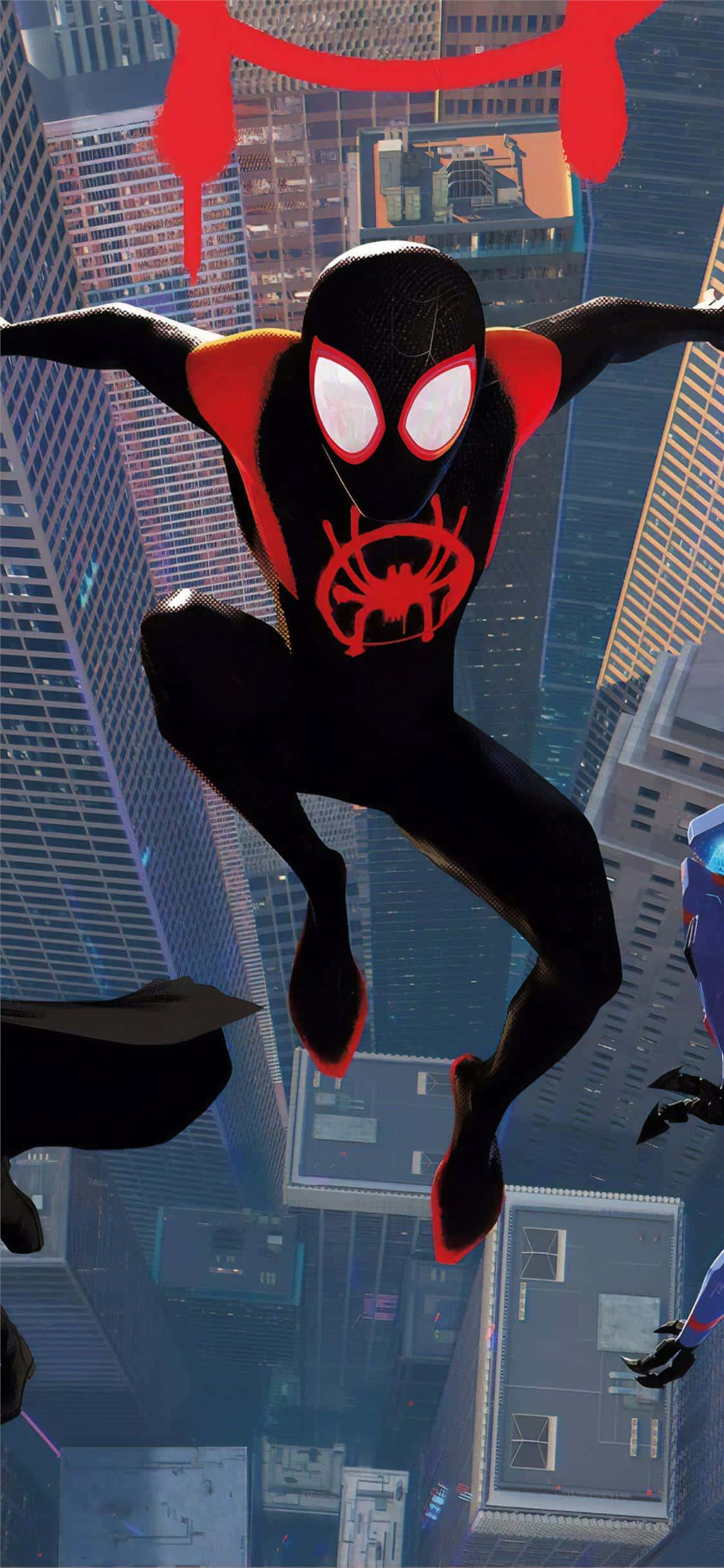 Spider Man Into The Spider Verse İllüstrasyonu Miles Morales iPhone Duvar Kağıdı