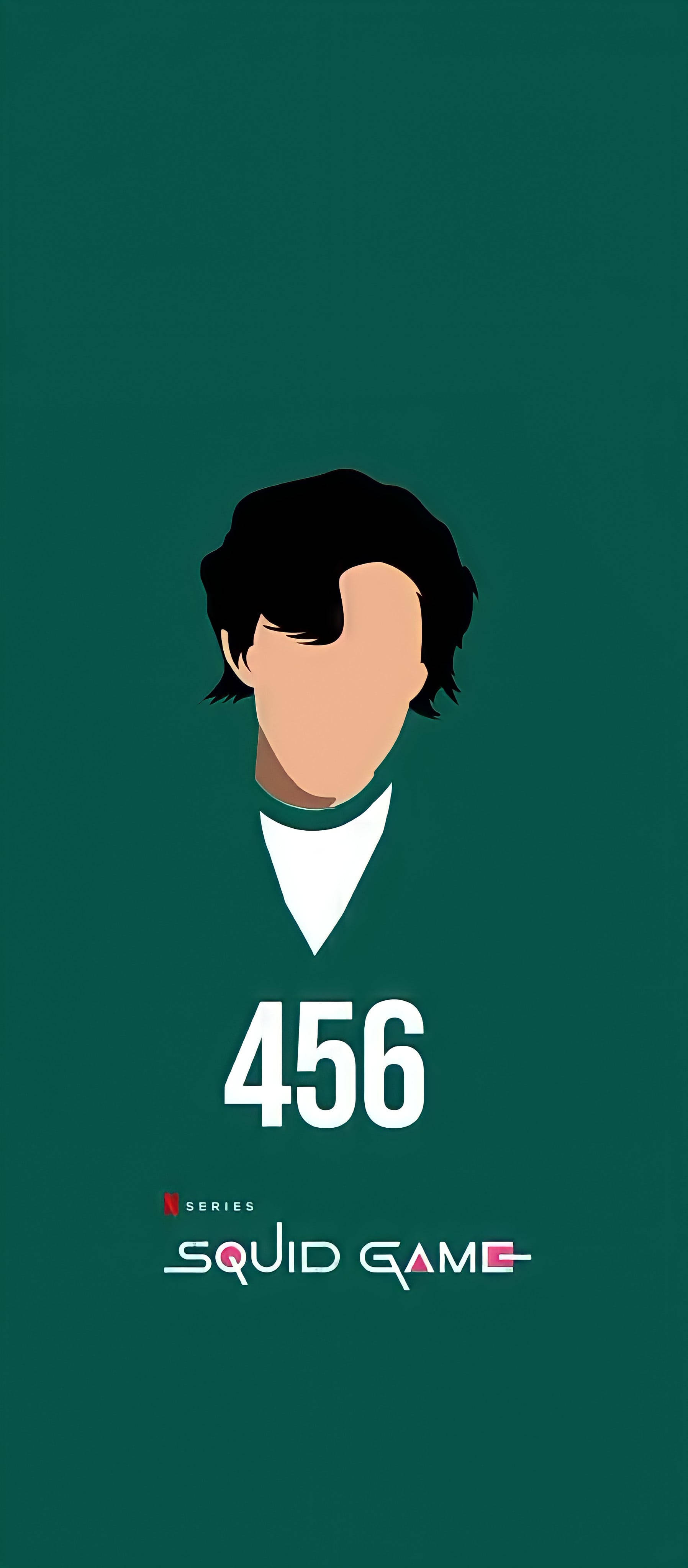 Squid Game 456 Vektör Sanatı Duvar Kağıdı