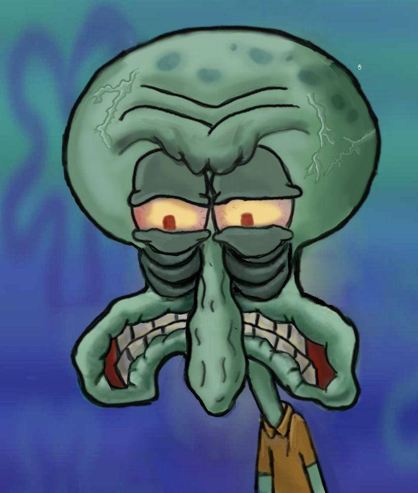 Squidward Tentacles Öfkeli Duvar Kağıdı