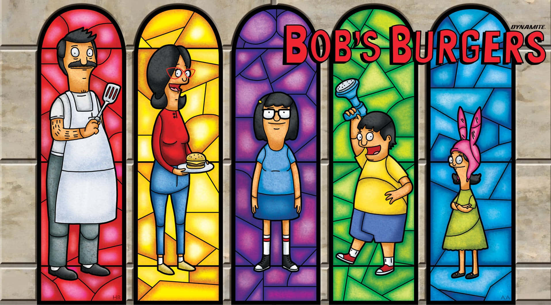 Stained Glass Window Artwork Bob's Burgers Arka Plan Duvar Kağıdı