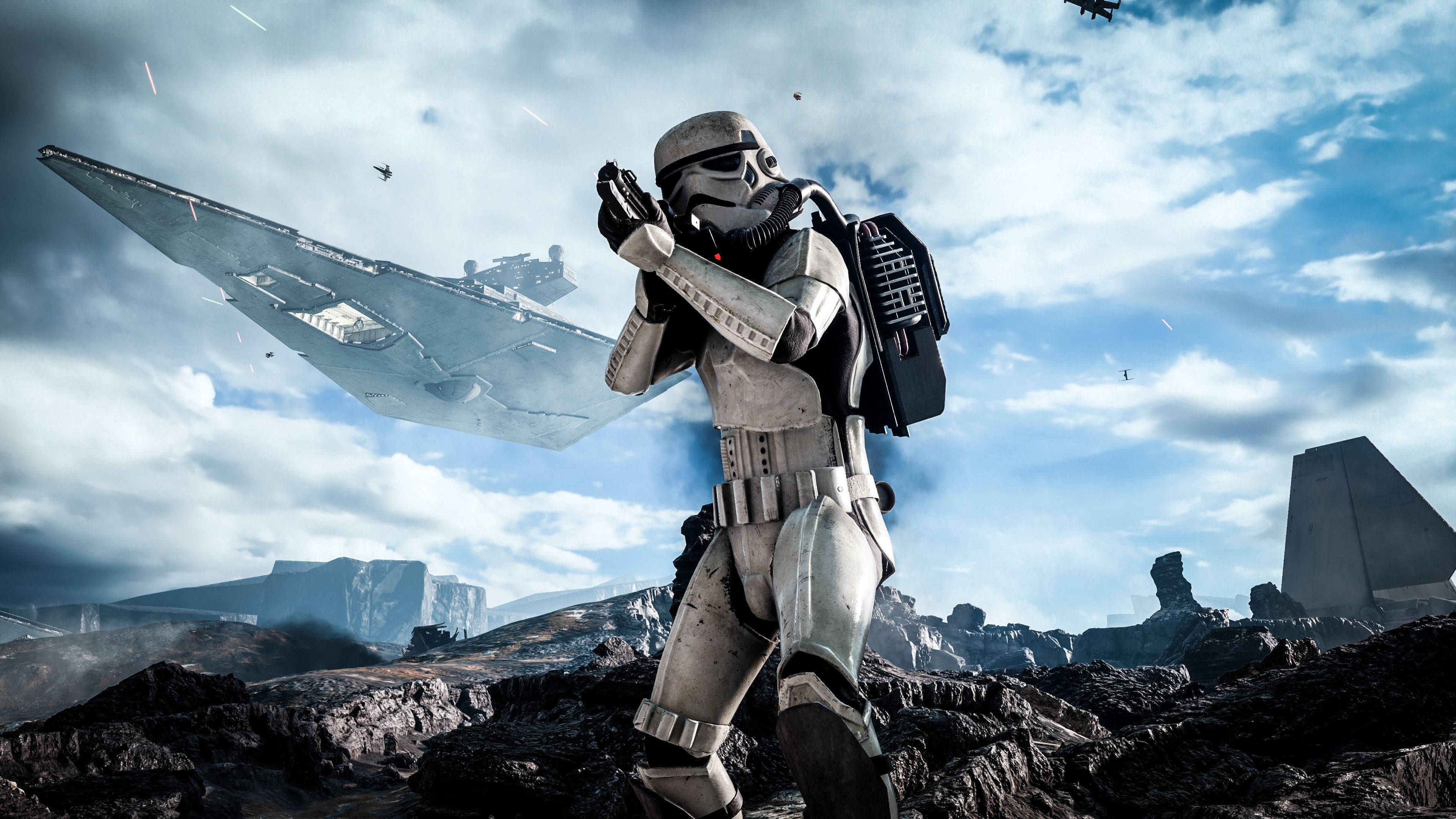 Star Wars Evreninden Bir Stormtrooper Ateşi Duvar Kağıdı