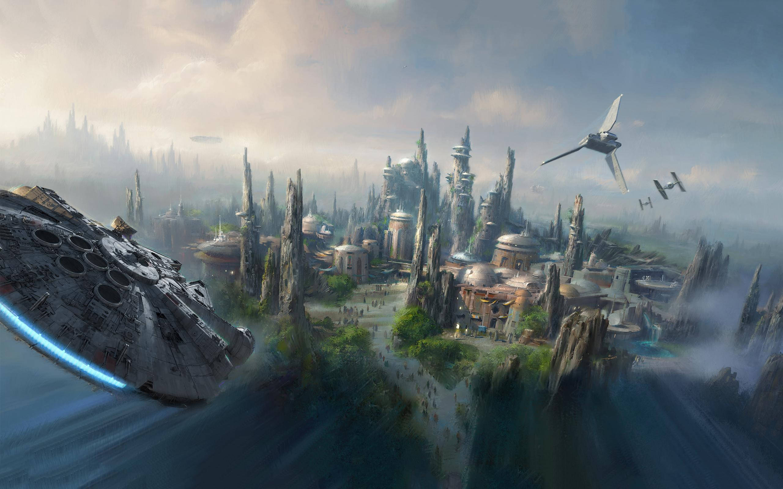 Star Wars Land Disney 4K Ultra Geniş Sanat Duvar Kağıdı