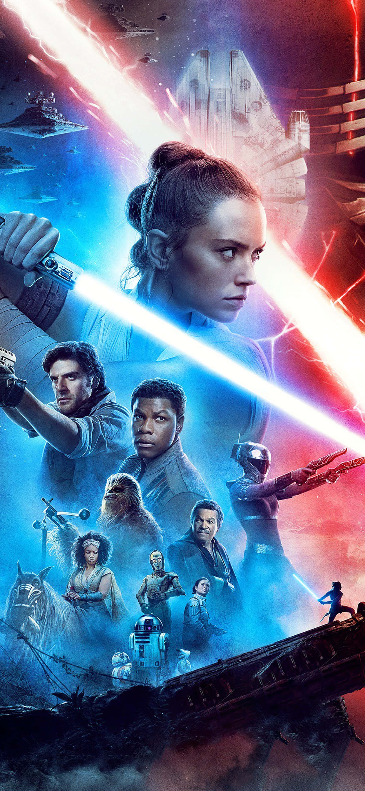 Star Wars Rey ve Yoldaşları Arka Planı Duvar Kağıdı