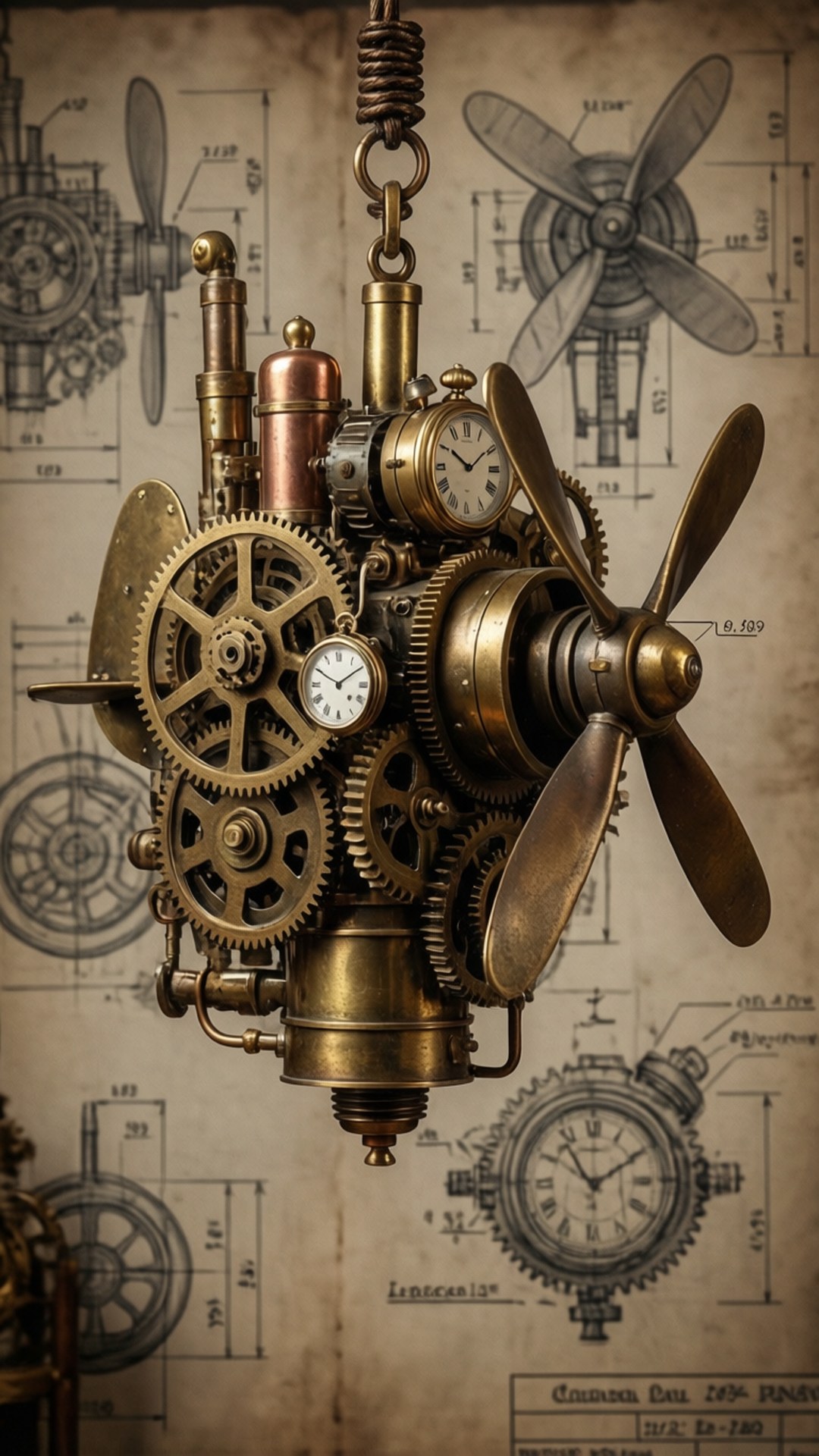 Steampunk Dişli Mobil Duvar Kağıdı