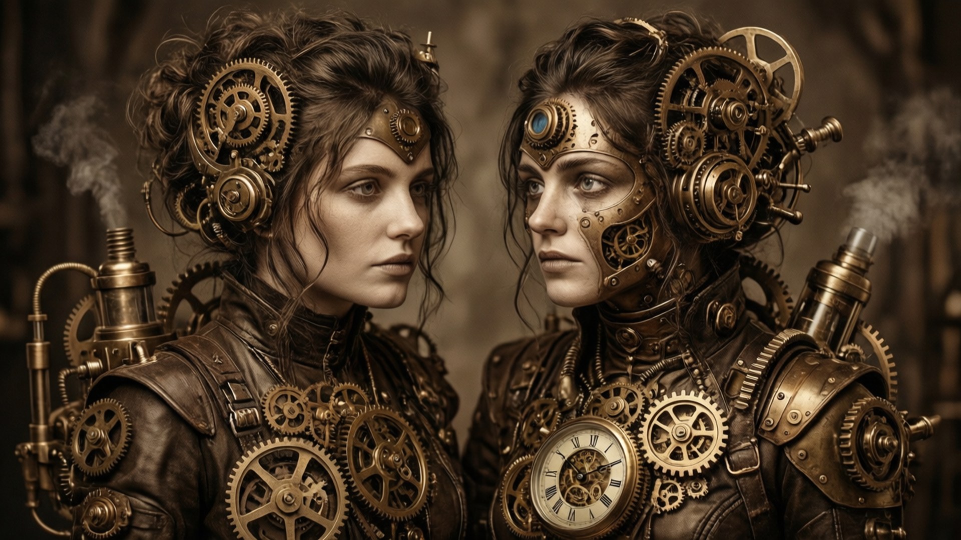 Steampunk İkizler Duvar Kağıdı