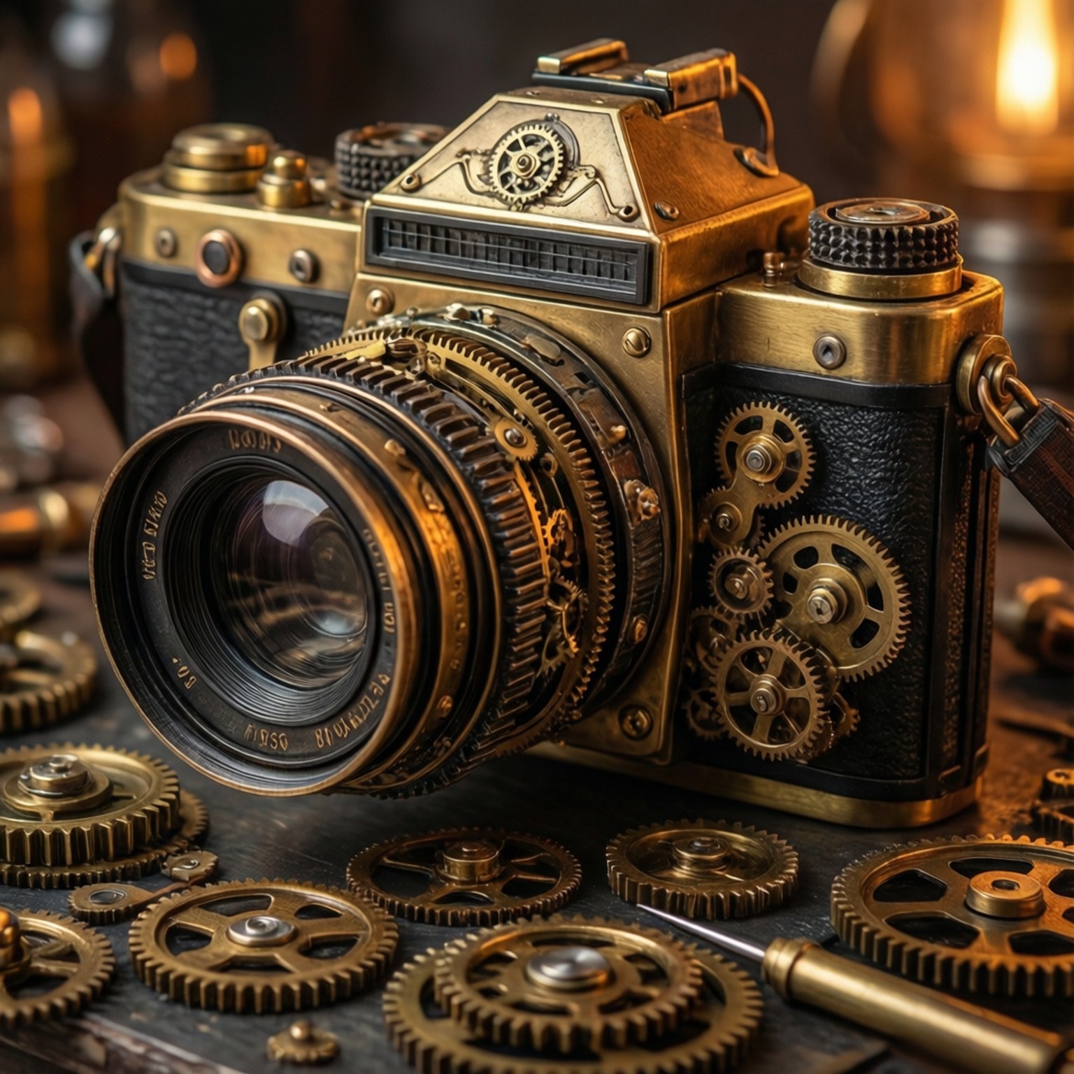 Steampunk Kamera Yapımı Duvar Kağıdı
