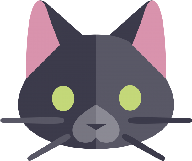 Stilize Siyah Kedi Grafiği Duvar Kağıdı