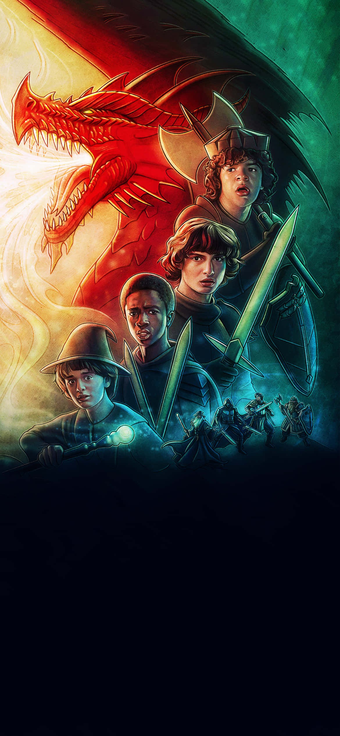 Stranger Things Zindanlar ve Ejderhalar Duvar Kağıdı