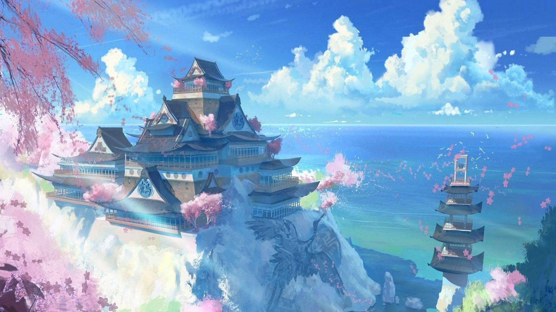 Studio Ghibli Mavi Estetik PC Duvar Kağıdı