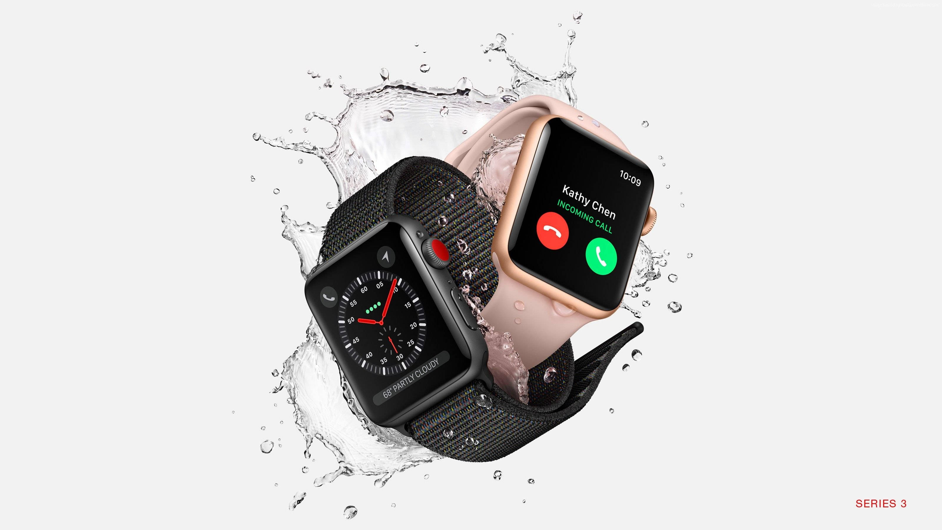 Su Sıçramalı Apple Saatler Duvar Kağıdı