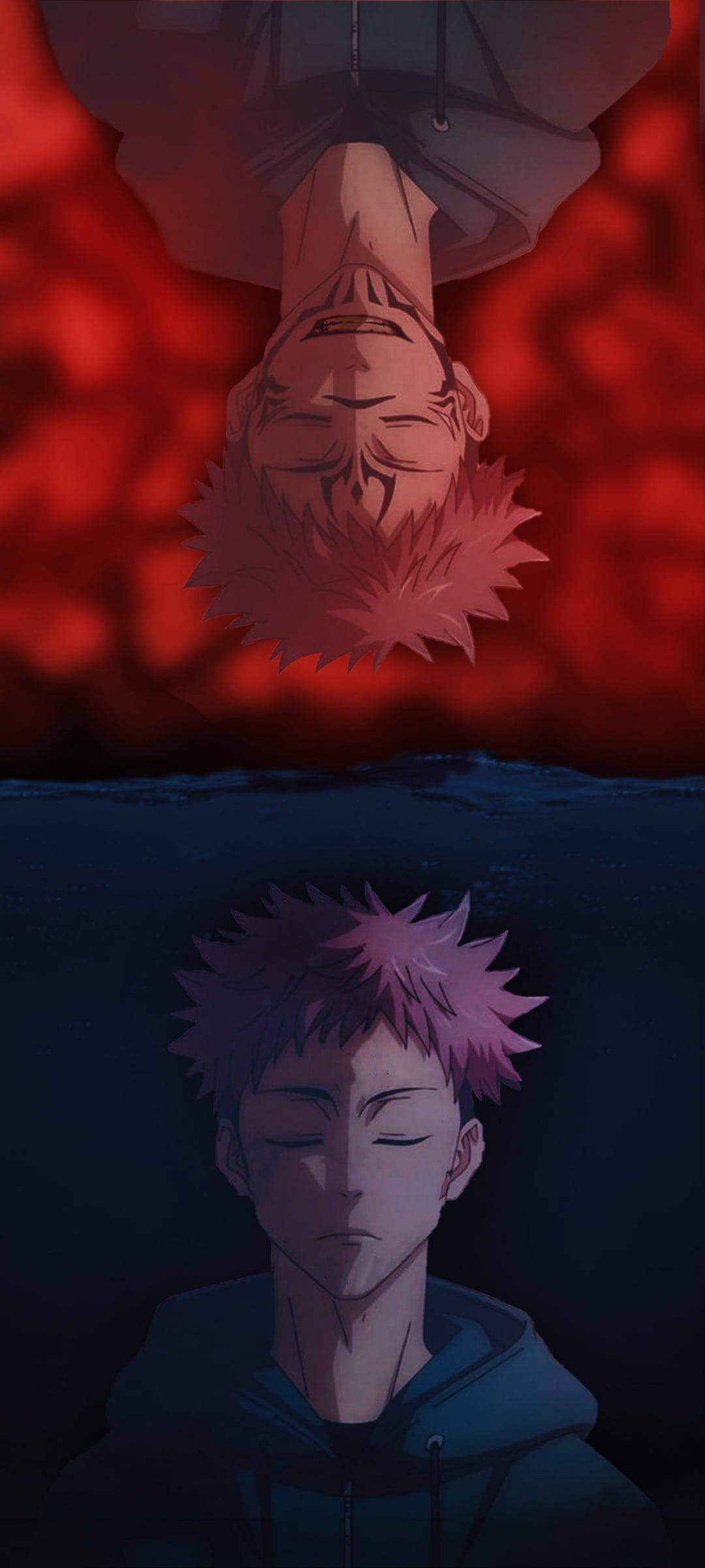 Sukuna ve Yuji Jujutsu Kaisen iPhone Duvar Kağıdı