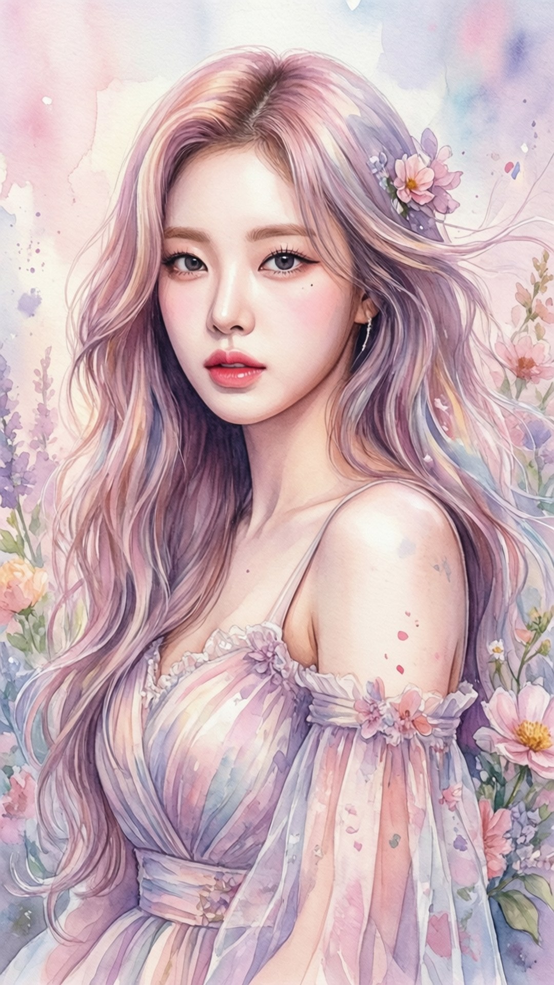 Sulu Boya Kpop İdol Duvar Kağıdı