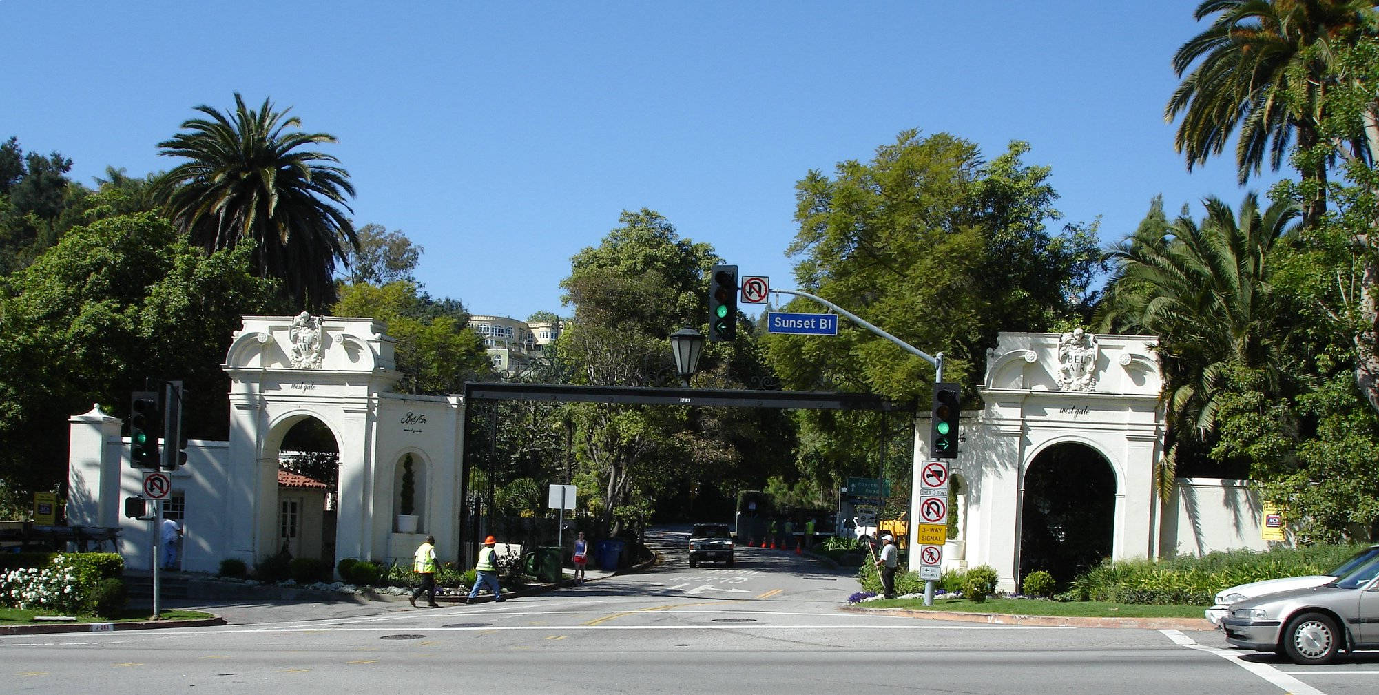 Sunset Boulevard Bel-Air Girişi Duvar Kağıdı