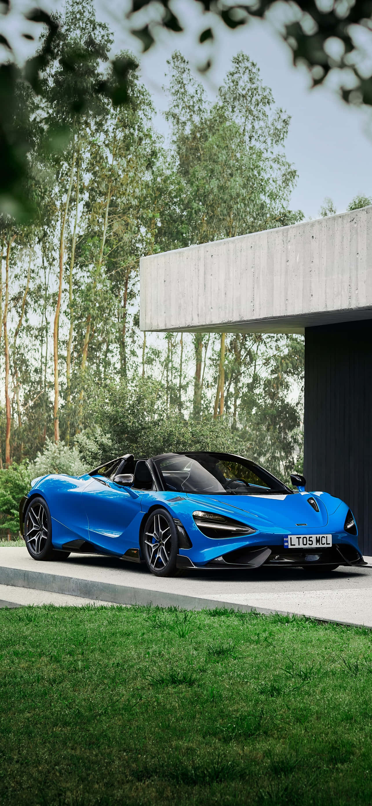 Süper Araba Mavi McLaren 765 Duvar Kağıdı