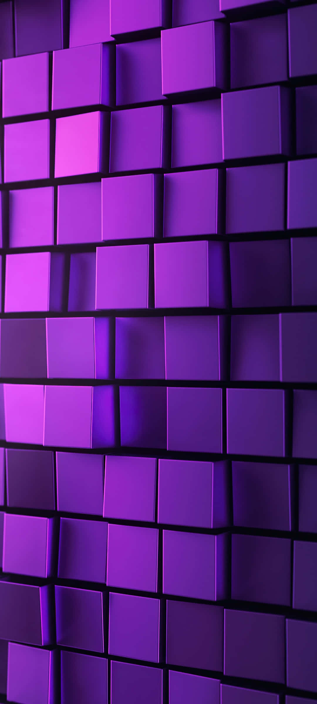 Süper Havalı 3D Mor Kare Bloklar Duvar Kağıdı