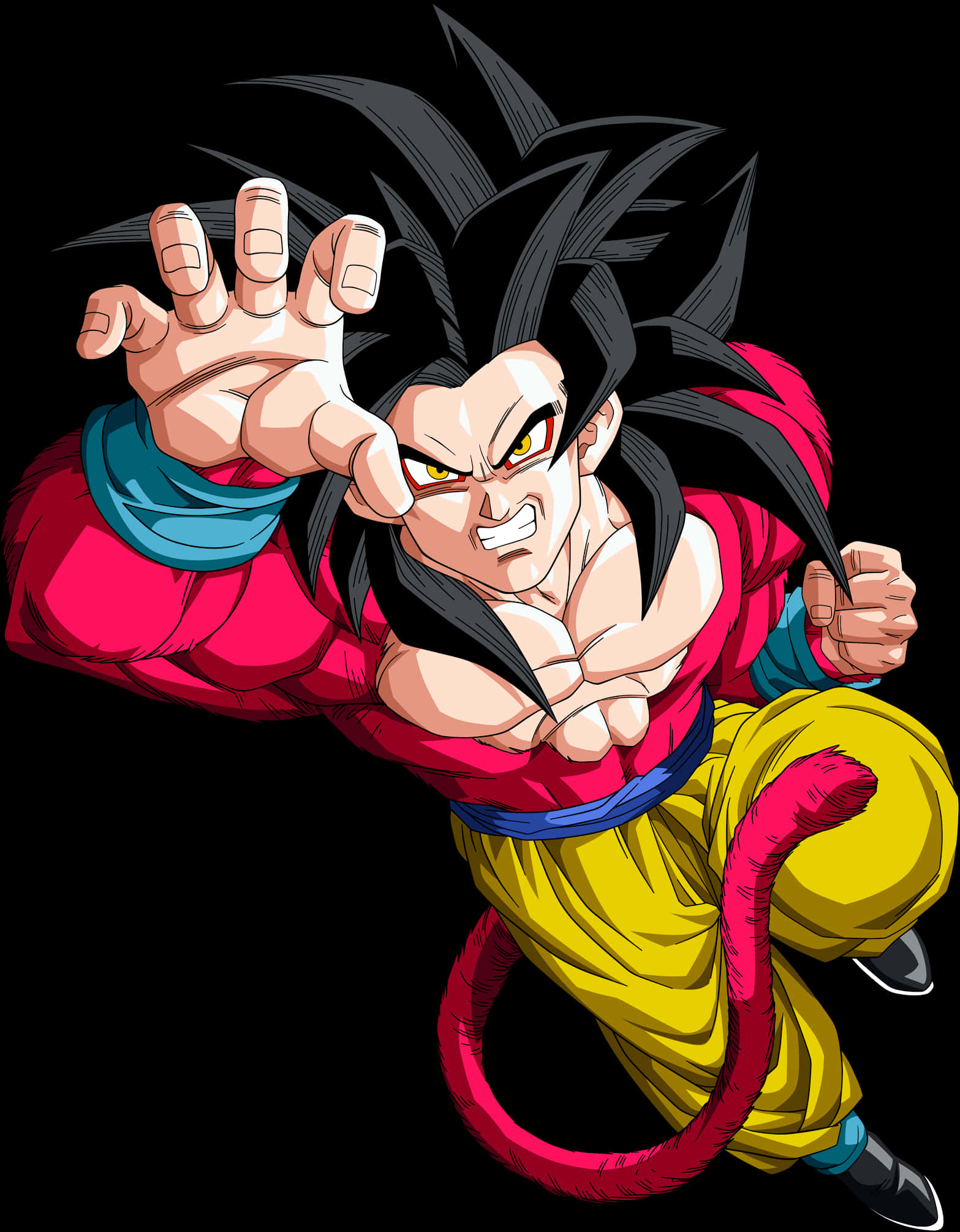 Süper Saiyan 4 Goku Aksiyon Pozu Duvar Kağıdı
