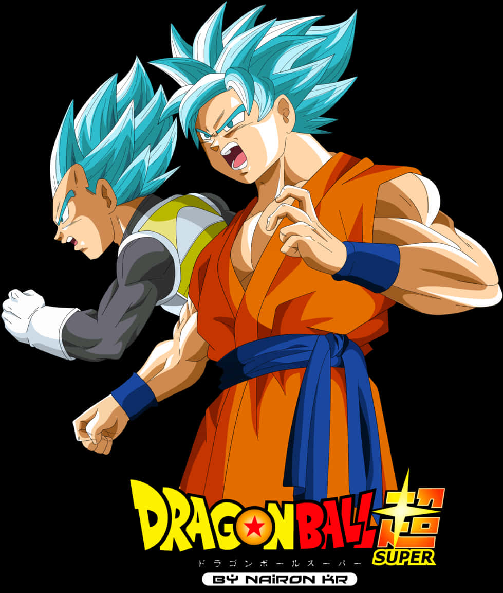 Süper Saiyan Mavisi Goku ve Vegeta Dragon Ball Super Duvar Kağıdı