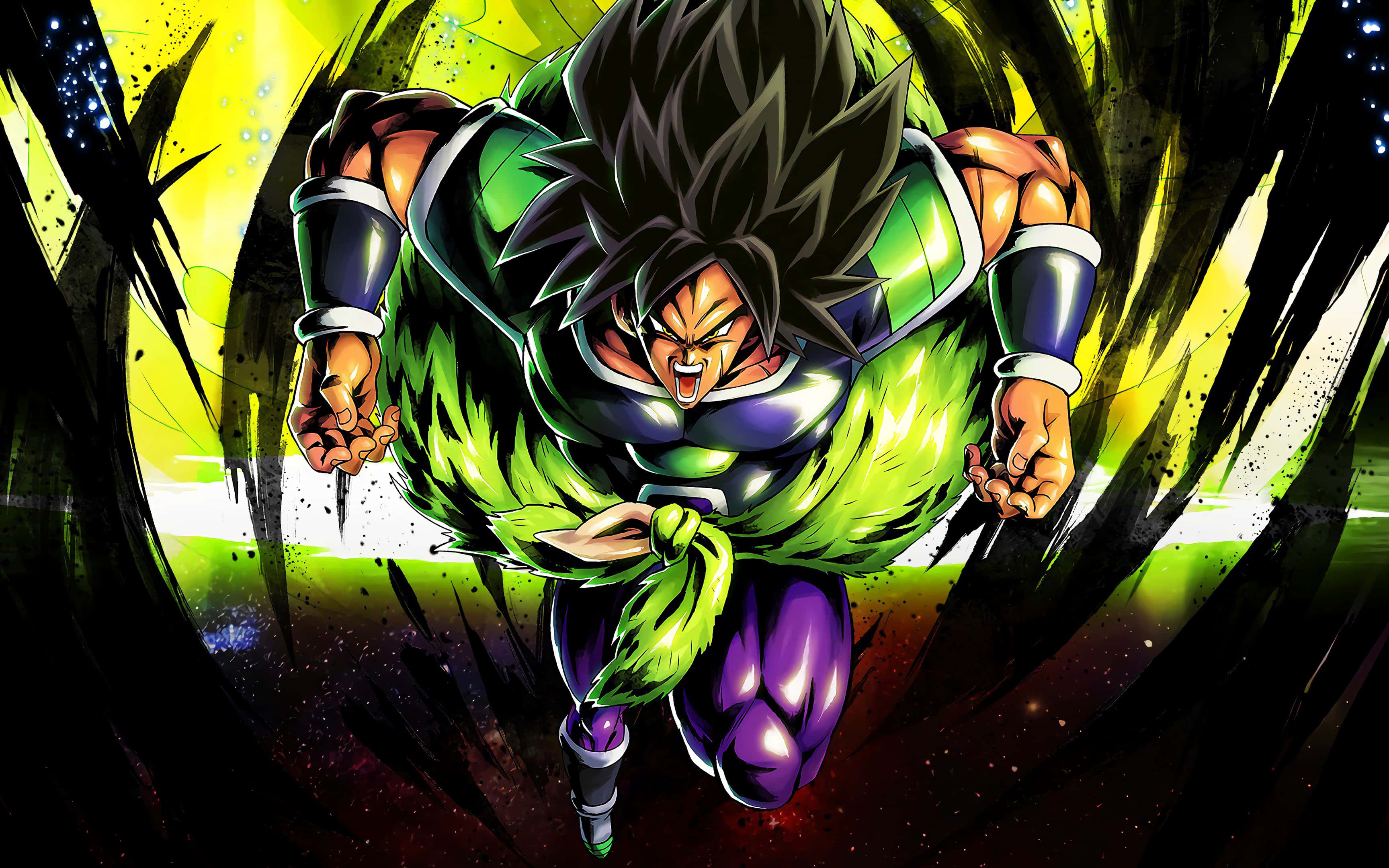 Süper Saiyan Tanrısı Süper Saiyan Broly'nin Gücünü Deneyimleyin - Dragon Ball Super Broly Duvar Kağıdı